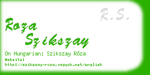 roza szikszay business card